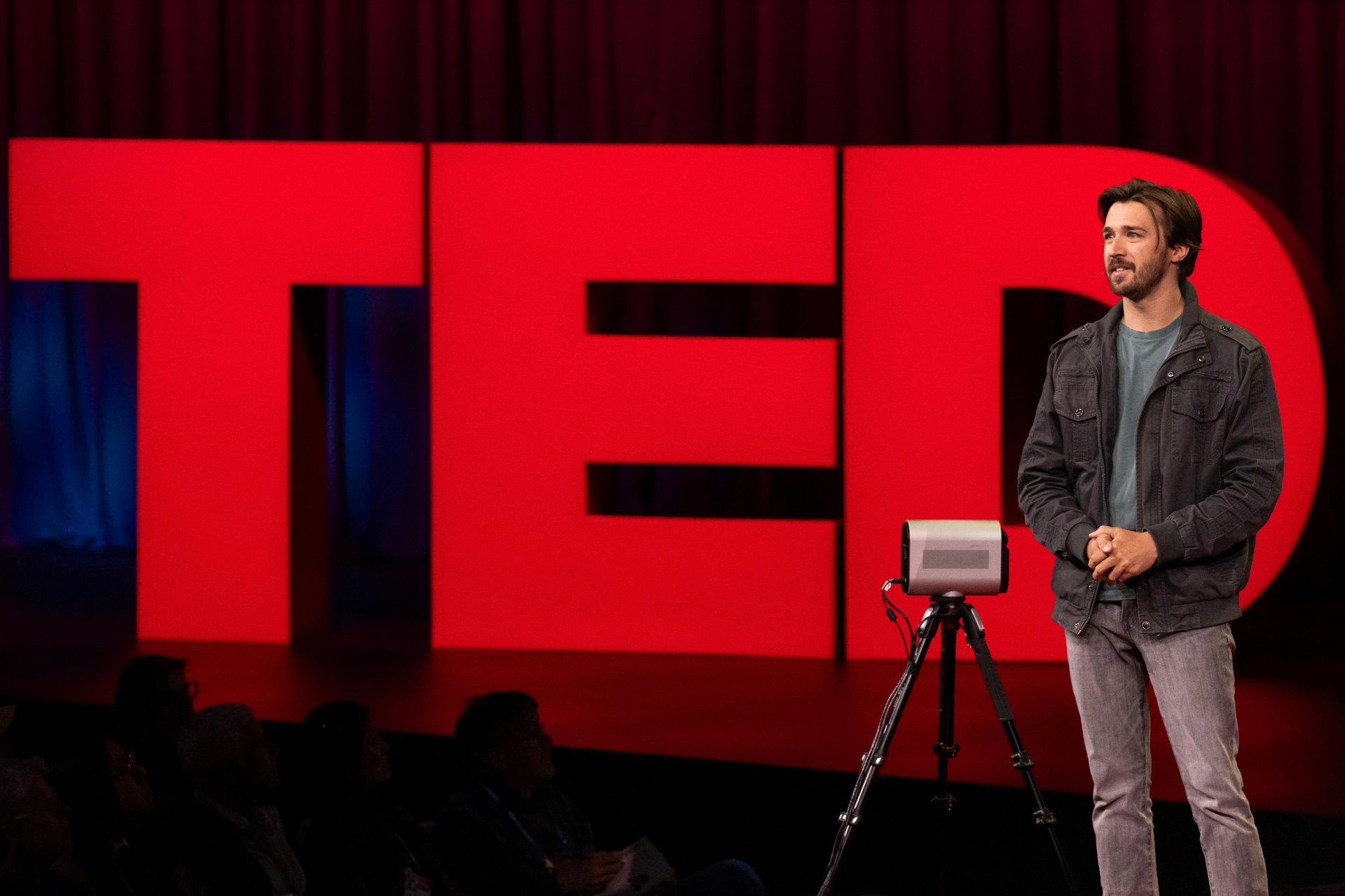 Sam Wickert on the TED2026 stage